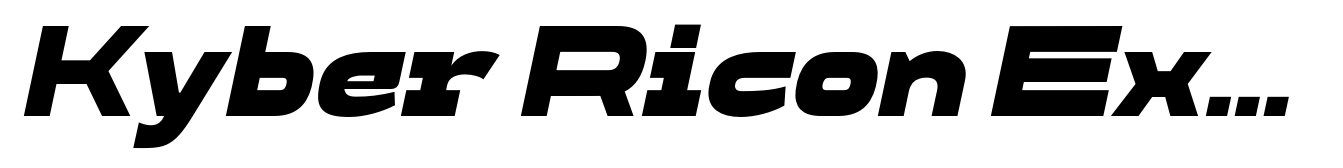 Kyber Ricon Extra Bold Italic